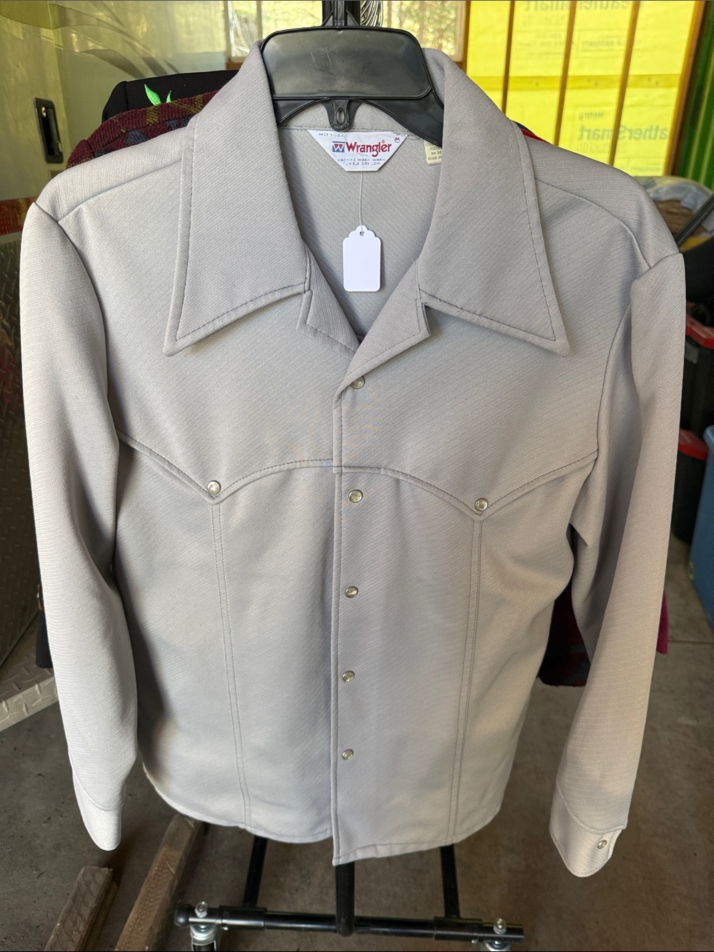 Vintage Wrangler Light Gray Western Snap Jacket